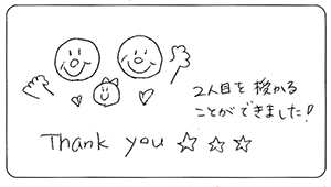 Thank you☆☆☆という感想