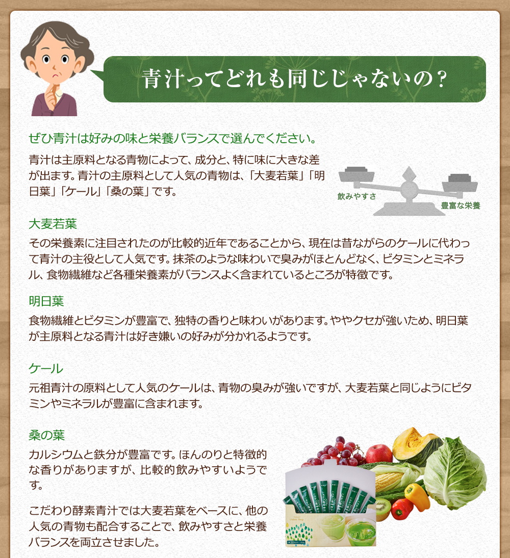 青汁ってどれも同じじゃないの?