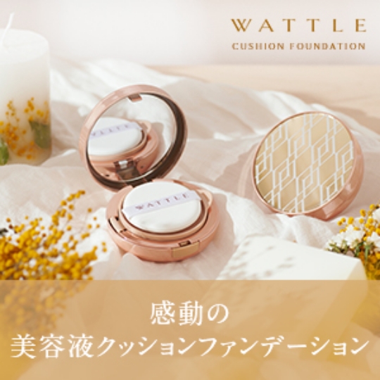 WATTLE クッションファンデーション 2個セット WATTLE クッションファンデーション 13g コンパクト＋リフィルセット